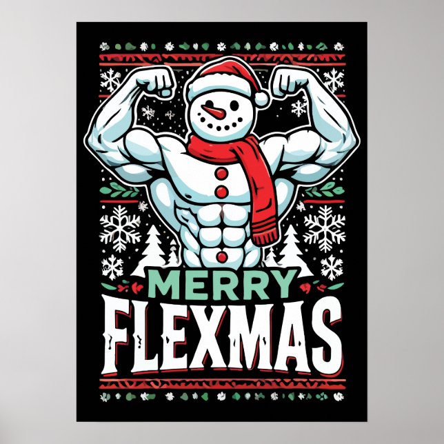 Póster Flexmas de moras - Gimnasio de Navidades flexantes (Frente)