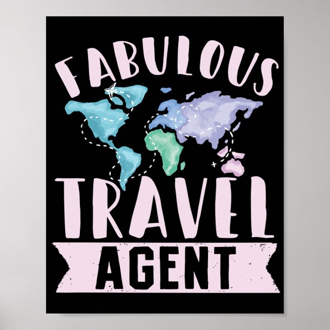 Póster Flight Vacation Trip Fabolous Travel Agent (Frente)