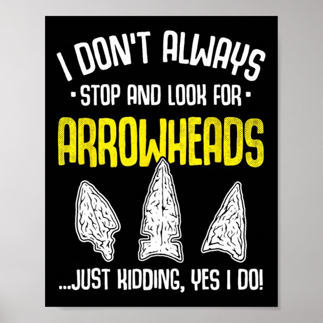 Póster Flint de caza de punta de flecha S (Frente)