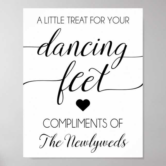 Póster Flip Flip Wedding Favor Rótulo (Frente)