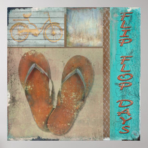 Póster Flip Flop Days, derechos reservados Karen J Willia