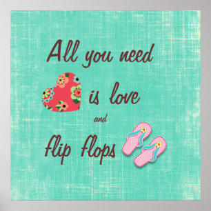 Póster Flip Flop Love Cita