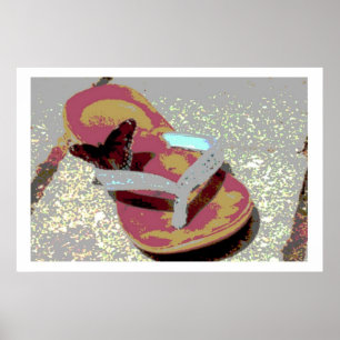 Póster Flip Flop y la mariposa
