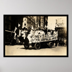 Póster Float in Labour Day Parade New York City 1909