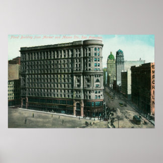 Póster Flood Bldg de Market y Mason Sts