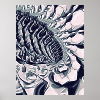 Póster flor abstracta