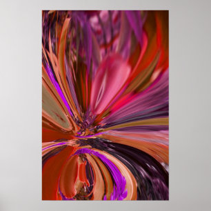 Póster Flor abstracta