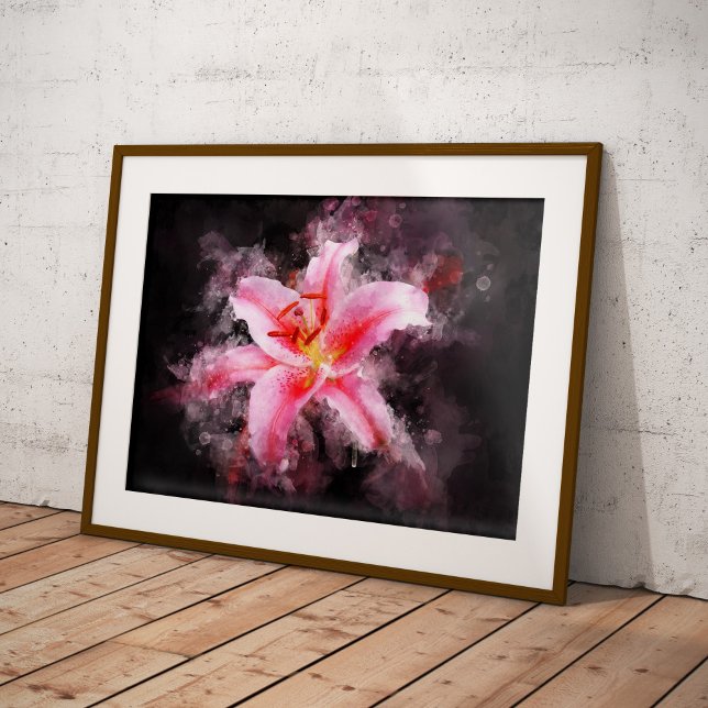 Póster Flor acuarela de Stargazer Lily - bb 01 (Subido por el creador)