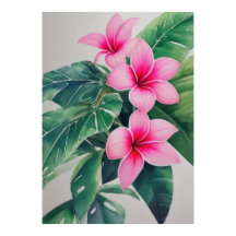 Flor acuática rosada frangipani