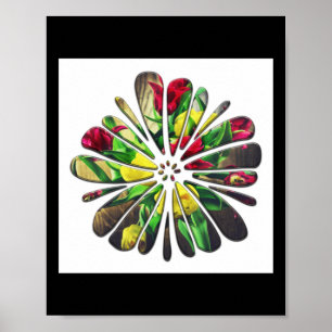 Póster Flor Amarilla De Tulipanes - Amor Gl Manchado. Ver
