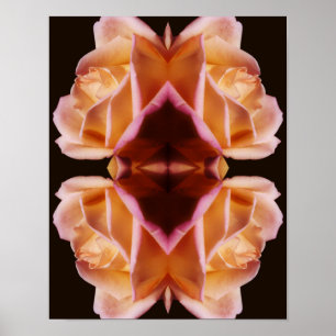 Póster Flor Amarilla Rosebud Mirrored Art Tintado