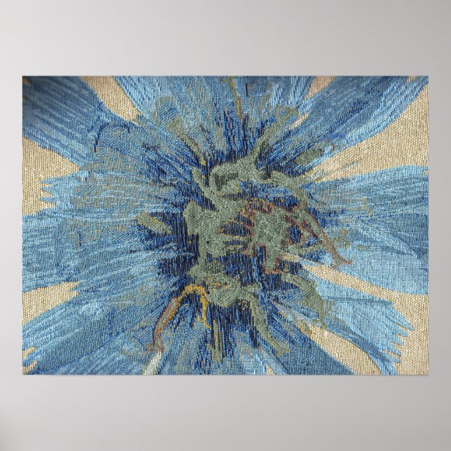 Póster Flor azul (Frente)