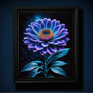 Póster Flor azul