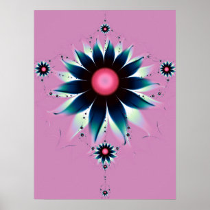 Póster Flor azul de Dahlia