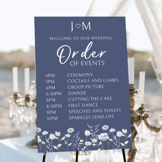 Póster Flor azul silvestre Orden de eventos poster Boda (Subido por el creador)