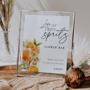 Póster Flor Bar Amor en primera ducha espritz Bridal
