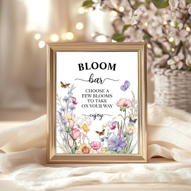 Póster Flor Bar o ducha de novia con flores silvestres (Subido por el creador)