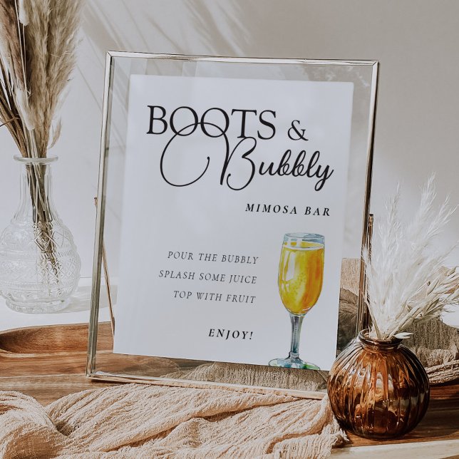 Póster Flor Bar Rótulo Boots y burbujeante ducha de novia (Subido por el creador)