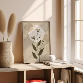Póster Flor Botánica Boho