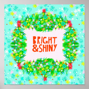 Póster Flor brillante y brillante