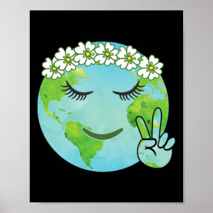 Póster Flor Corona Madre Tierra - Día De La Tierra En Cam