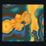 Póster Flor Cosmos Amarillo Pop Art<br><div class="desc">Arte pop Hermosa Flor Cosmos Amarilla</div>