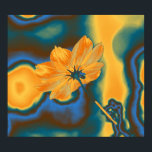 Póster Flor Cosmos Amarillo Pop Art<br><div class="desc">Arte pop Hermosa Flor Cosmos Amarilla</div>