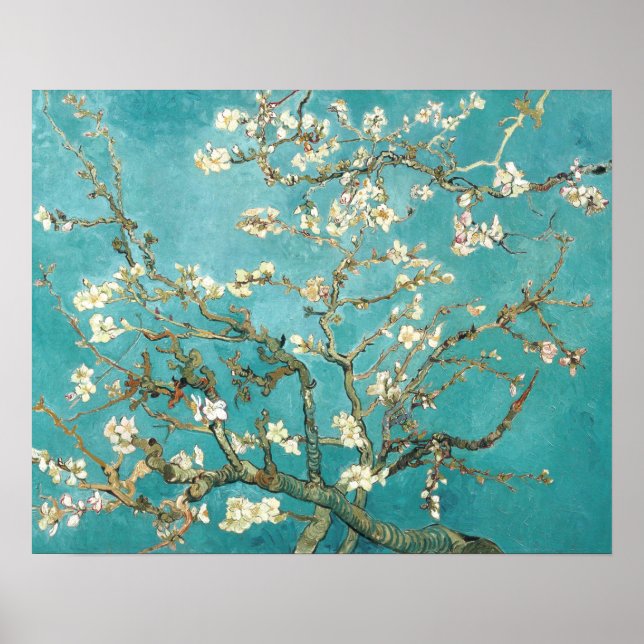 Póster Flor de almendro, Van Gogh (Frente)