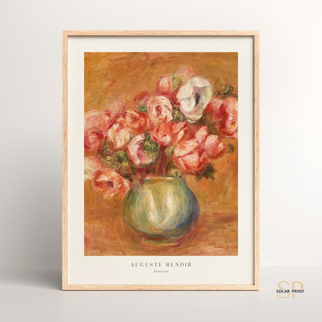 Póster Flor de anémonas en una vase Auguste Renoir (Subido por el creador)
