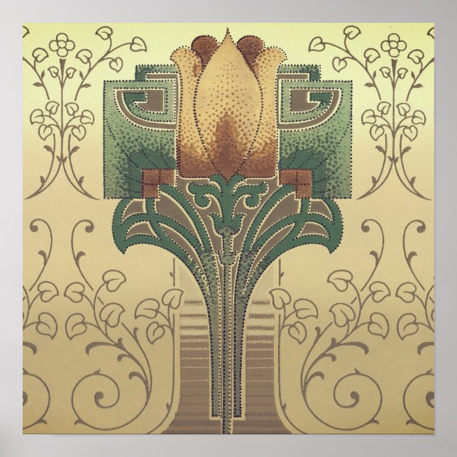 Póster Flor de artes y artesanías de Victoria (Frente)