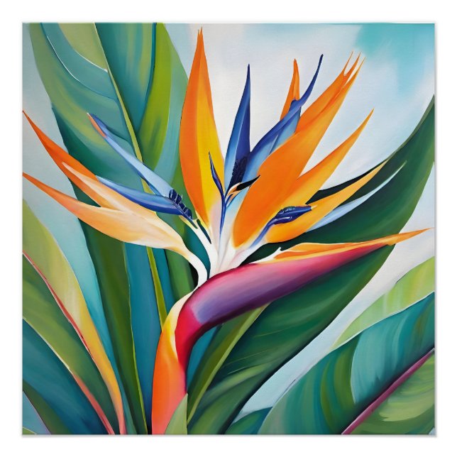 Póster Flor de ave del paraíso (Anverso)