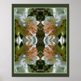 Póster Flor De Azalea Blanca Flor Y Resumen De Bud
