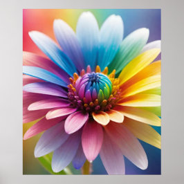 Póster Flor de Bokeh colorida