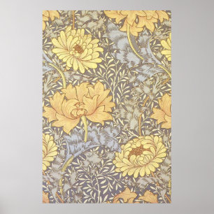 Póster Flor de Bonito William Morris Chrysanthemum