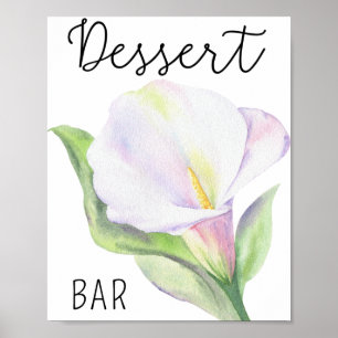 Póster Flor de Calla - poster del bar de postres