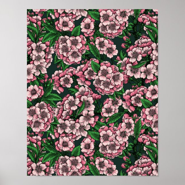 Póster Flor de cerezo 2 (Frente)