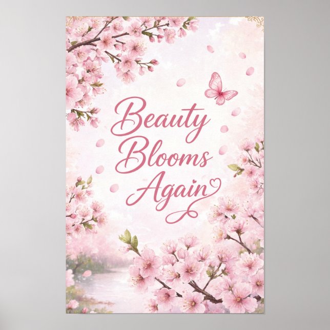 Póster Flor de Cerezo : La Belleza Florece de Nuevo (Frente)