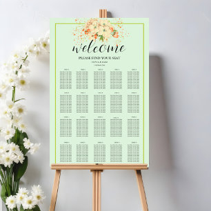 Póster Flor de cerezo rosa, gráfico de asientos Boda