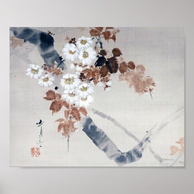 Póster Flor de cerezo, Watanabe Seitei (Frente)