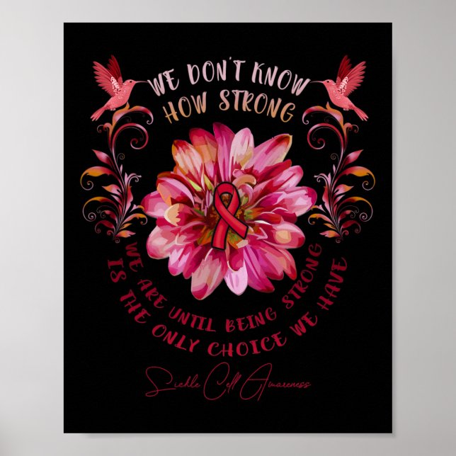Póster Flor de conciencia de células falciformes no sabem (Frente)