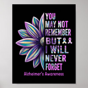 Póster Flor de conciencia de Heimerheimer Recuerden Nunca