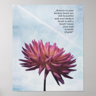 Póster Flor de corazón poster "Herzkacke" Ziggy Wildfang