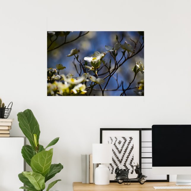 Póster Flor de cornejo,  (Oficina en casa)