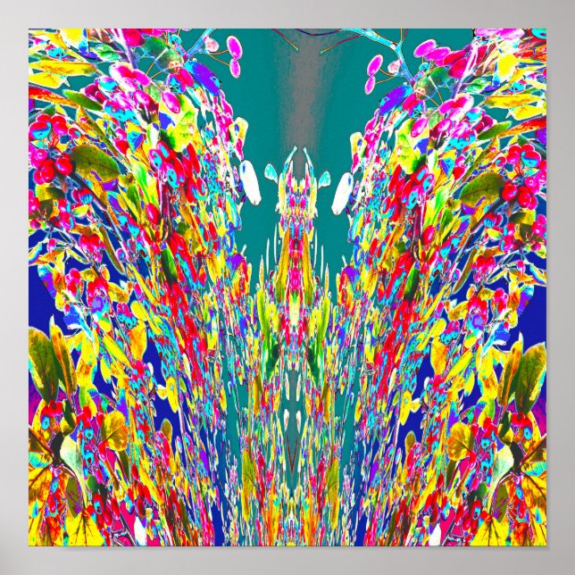 Póster Flor de cristal flujo de energía digital Reiki Mas (Frente)