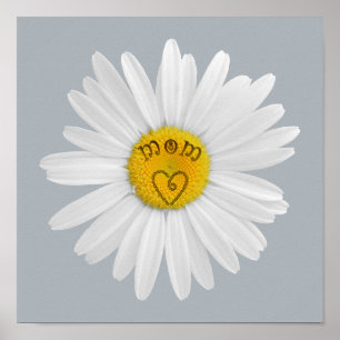Póster Flor De Daisy Para La Historia Del Personalizar De