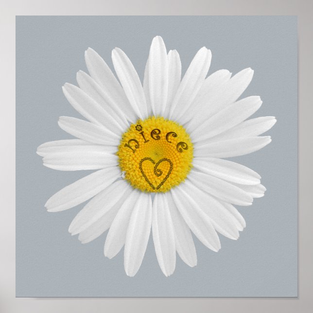 Póster Flor De Daisy Para La Historia Del Personalizar De (Frente)
