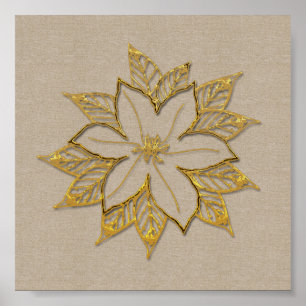 Póster Flor de diciembre de Poinsettia