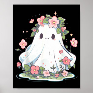 Póster Flor de Fantasma de Halloween Mujeres Niñas Hallow