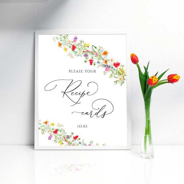 Póster Flor de flores silvestres - Ducha de novia deja la (Subido por el creador)