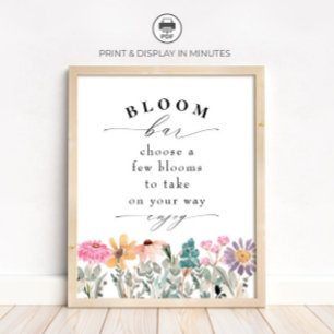 Póster Flor de flores silvestres o barra de flores